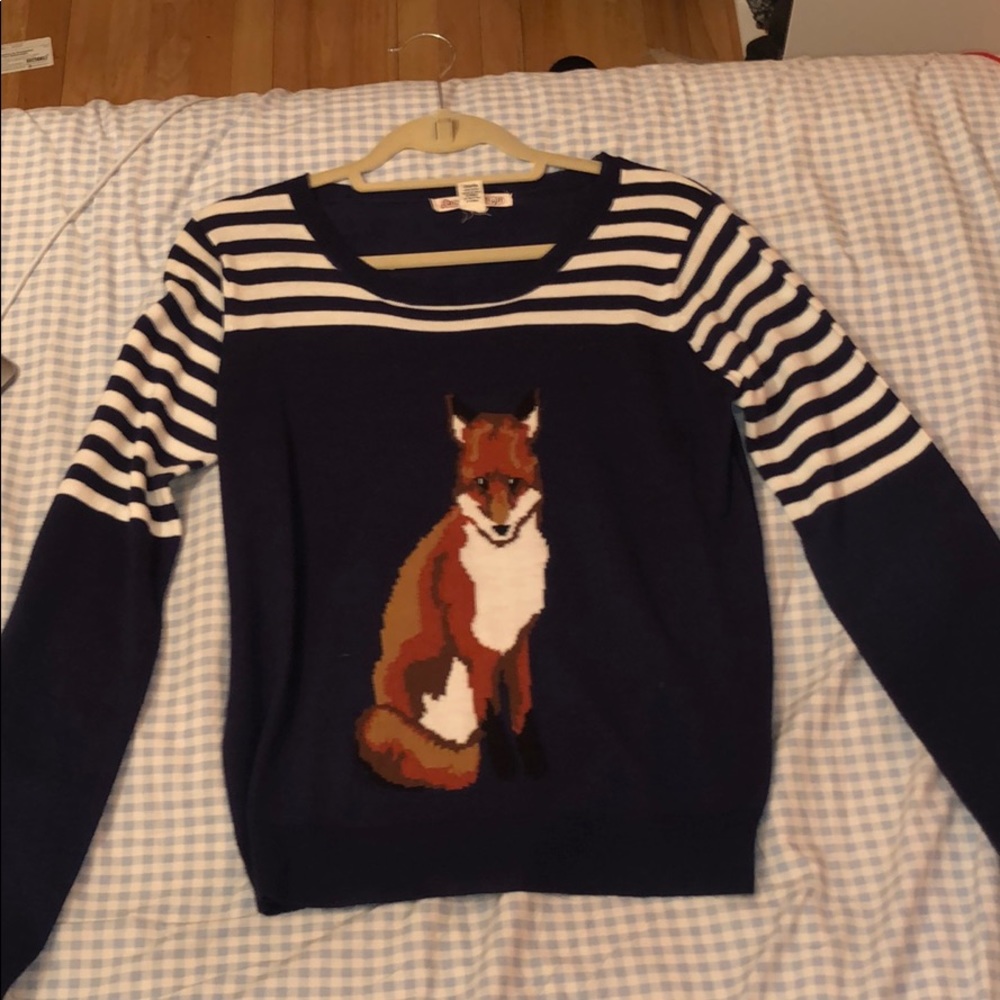 Fox print sweater